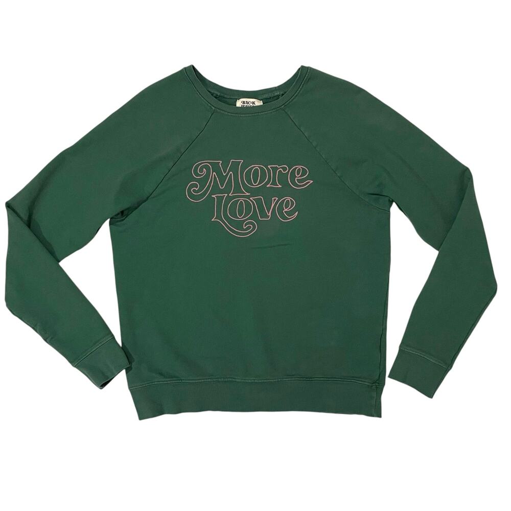 Back When by Anthropologie More Love Sweatshirt - Green - Small